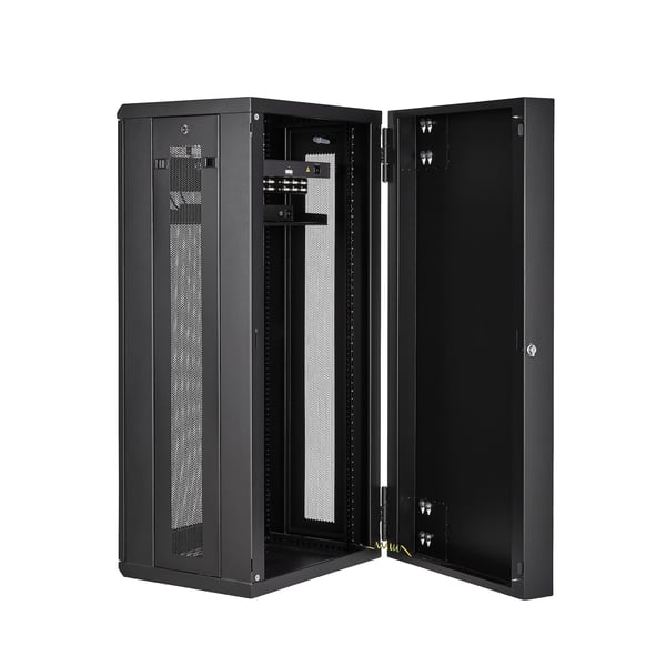 StarTech.com RK2620WALHM stativ 26U Vægmonteret stativ Sort