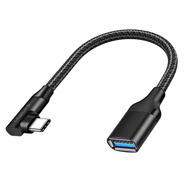 LogiLink CU0100 kabel kønsskifter USB Type-C USB Type-A Sort