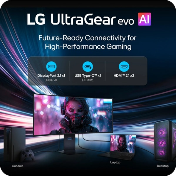 LG 39GX950B-B computerskærm 99,1 cm (39") 5120 x 2160 pixel 5K Ultra HD OLED Sort