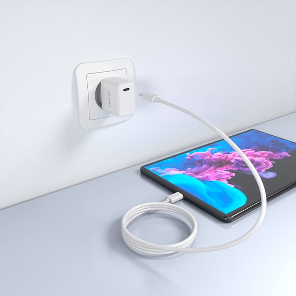 AISENS ASCH-20W1P081-W mobiililaitteen laturi Matkapuhelin, Älypuhelin, Digitaalikamera, Universaali, Tabletti Valkoinen AC Pikalataus Sisätila