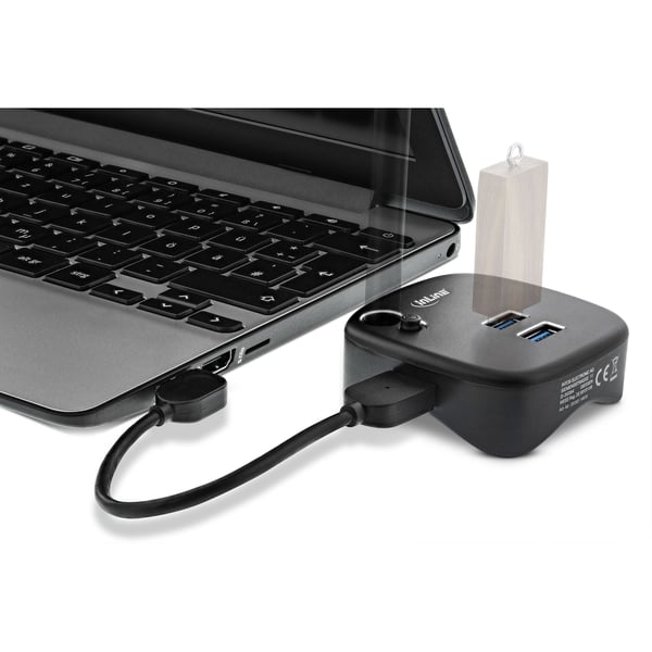 InLine 35392 gränssnittshubbar USB 3.2 Gen 1 (3.1 Gen 1) Type-A 5000 Mbit/s Svart