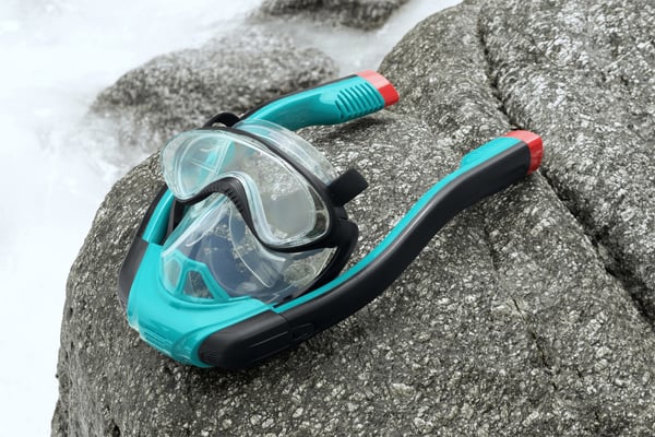 Bestway 24058 / 23 dykkemaske Silikone Sort, Rød, Transparent, Turkis Voksen