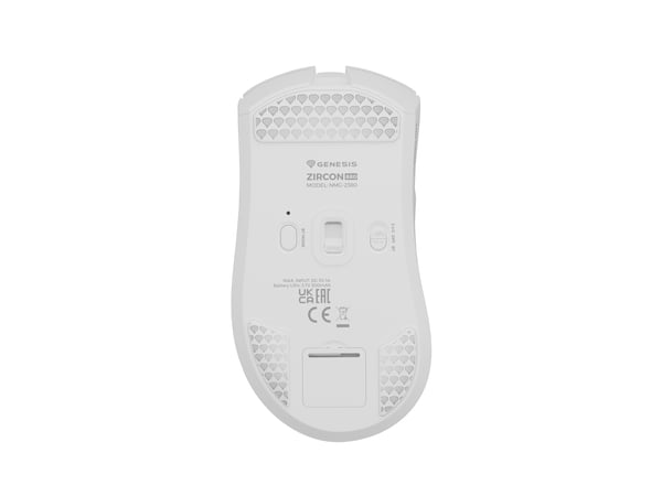 GENESIS Zircon 880 White mus Spil Højre hånd RF Wireless + Bluetooth + USB Type-C Optisk 12000 dpi