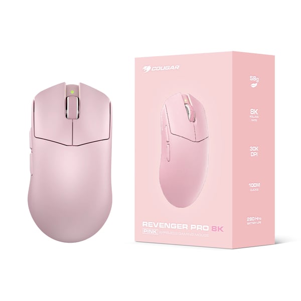 COUGAR REVENGER PRO 8K hiiri Pelaaminen Oikeakätinen RF Wireless + Bluetooth + USB Type-C Optinen 30000 DPI