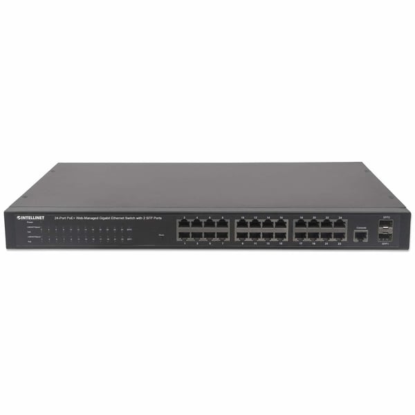 Intellinet 560559 netværksswitch Administreret Gigabit Ethernet (10/100/1000) Strøm over Ethernet (PoE) Sort