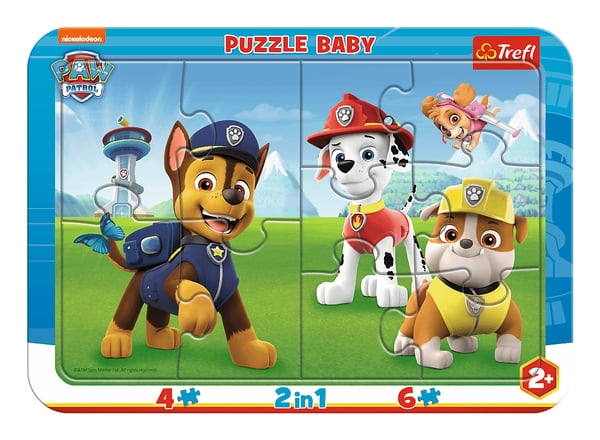 Trefl Paw Patrol Baby Ramme puslespil 4 stk Tegnefilm