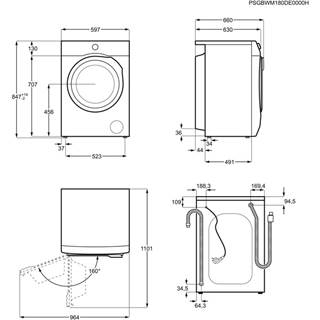 AEG L6FBI147P tvättmaskin Frontmatad 10 kg 1351 RPM Vit