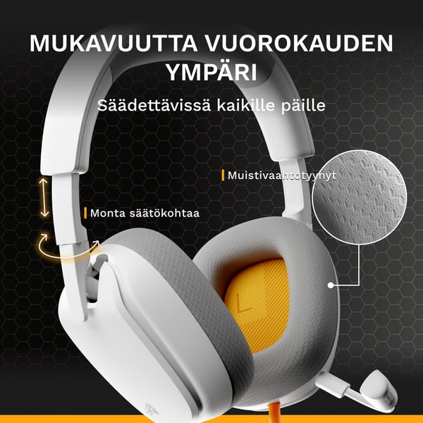 Glorious Gaming GHS Eternal Kuulokkeet Langallinen Pääpanta Pelaaminen Valkoinen