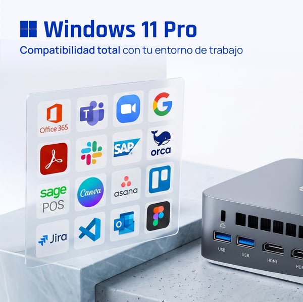 iggual Teseracto Pro Intel® Core™ i5 i5-1235U 16 GB DDR4-SDRAM 512 GB SSD Mini PC Mini-PC Svart