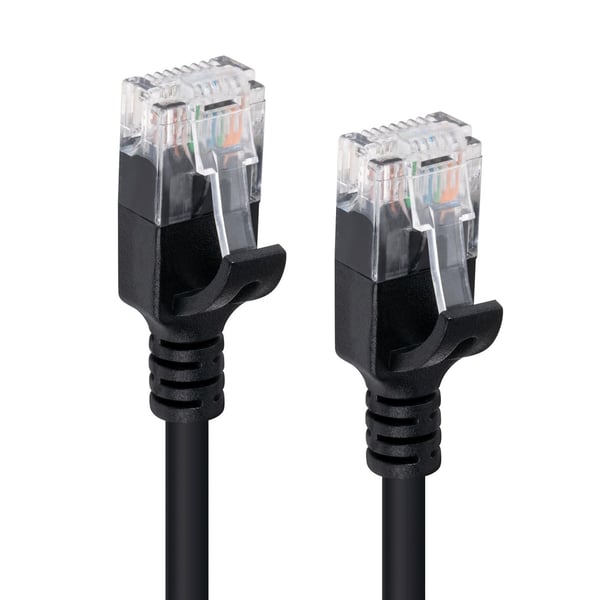 MicroConnect U/UTP CAT6 3M Sort Slim Uskærmet Netværkskabel, PVC, 4x2xAWG 30/7 CU, OD: 3,6 mm