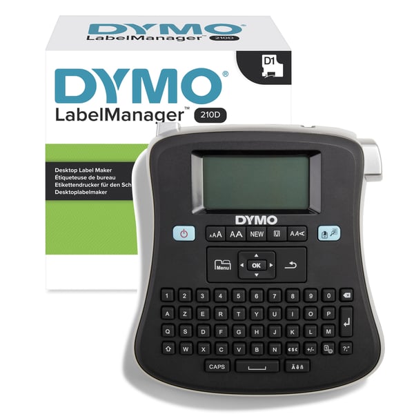 Dymo LabelMANAGER 210D - Etiketmaskine - s/h - Termisk overførsel - Rulle (1,2 cm)