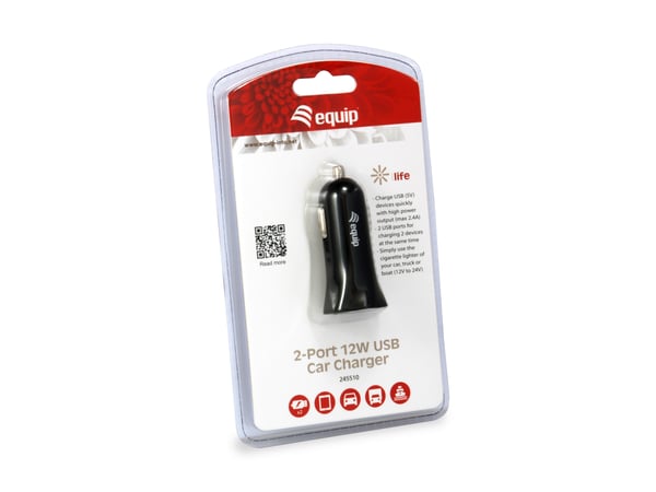 Equip 245510 mobiililaitteen laturi Universaali Musta Tupakansytytin Auto