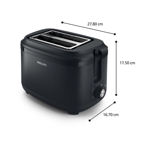 Philips 3000 series HD2511/90 brødrister 8 2 skive(r) 830 W Sort