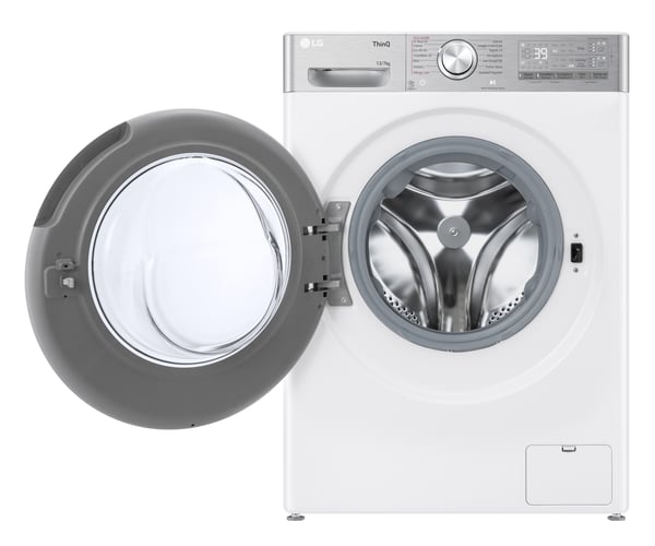 LG D4R9513TPWC vaskemaskine - tørretumbler Fritstående Front-læsning Sølv, Hvid