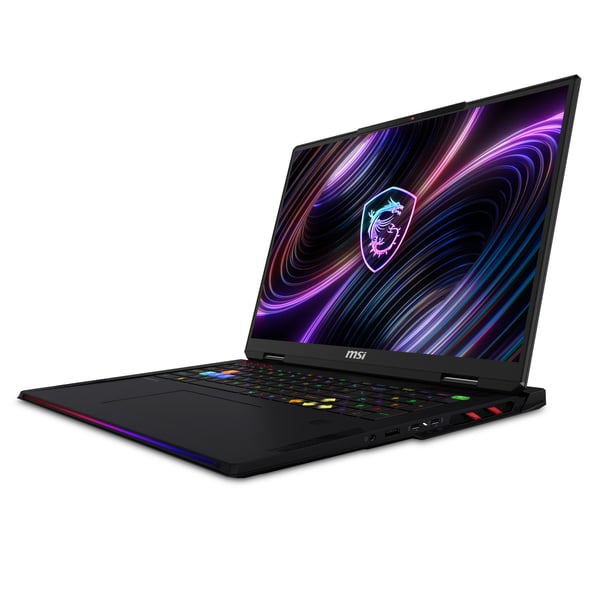 MSI Raider 18 Max HX A2WI-1075 Intel Core Ultra 9 290HX Plus Kannettava tietokone 45,7 cm (18") WQUXGA 32 GB DDR5-SDRAM 2 TB SSD NVIDIA GeForce RTX 5080 Wi-Fi 7 (802.11be) Windows 11 Home Musta Saksa