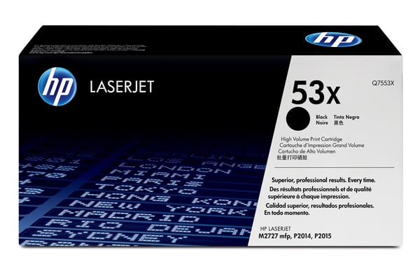 HP 53X - Høj kapacitet - Sort - original - LaserJet - Tonerpatron (Q7553X)