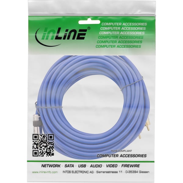 InLine 89932P audiokaapeli 25 m 3.5mm Sininen