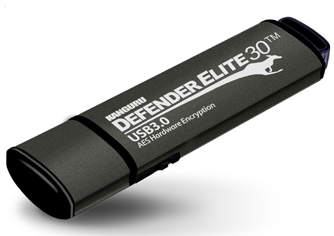 iStorage Kanguru Defender Elite30 64GB USB-muisti USB A-tyyppi 3.2 Gen 1 (3.1 Gen 1) Musta