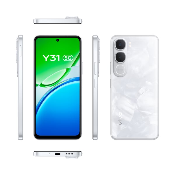 VIVO Y31 5G 17,1 cm (6.72") Android 15 USB Type-C 6 GB 256 GB 6500 mAh Valkoinen