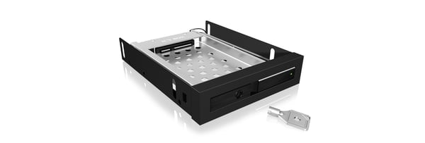 ICY BOX IB-2217StS 8,89 cm (3.5") Fack för datalagringsenhet Svart