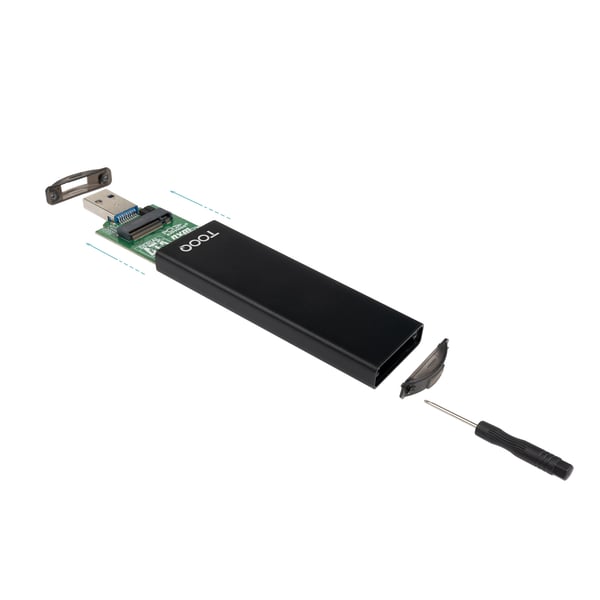 TooQ TQE-2240B Hölje för lagringsenheter SSD-inkapsling Svart M.2