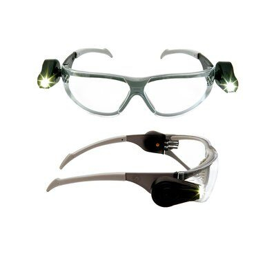 3M LED Light Vision Skyddsglasögon Grå