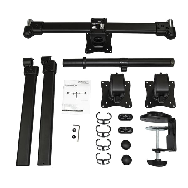 StarTech.com Triple Monitorarm til Surround Setup - Understøtter 3 skærme op til 24\" - Værktøjsfri