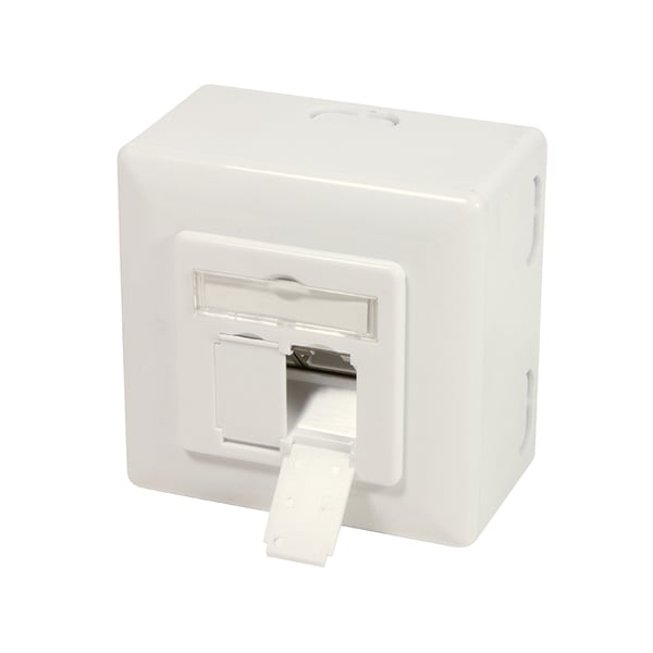LogiLink NP0124 eluttag 2 x RJ-45 Metallisk, Vit