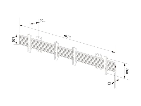 Multibrackets 7000 fäste för skyltningsskärm 81,3 cm (32") Svart