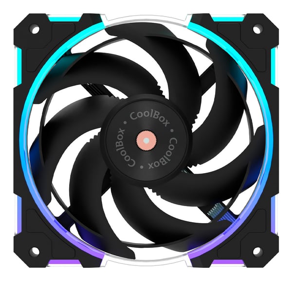 CoolBox X12 Ring ARGB Computerkabinet Ventilator 12 cm Sort 1 stk