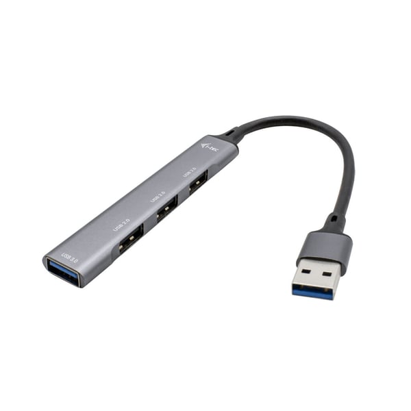 i-tec Metal U3HUBMETALMINI4 gränssnittshubbar USB 3.2 Gen 1 (3.1 Gen 1) Type-A Metallisk