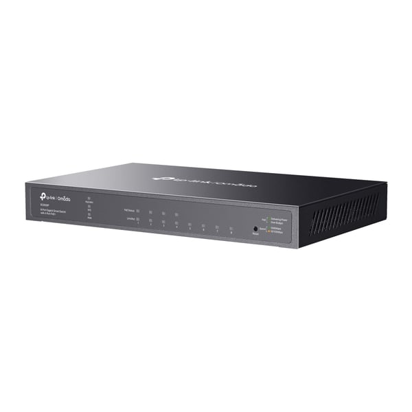 TP-Link Omada TL-SG2008P hanterad L2/L2+ Gigabit Ethernet (10/100/1000) Strömförsörjning via Ethernet (PoE) stöd Svart