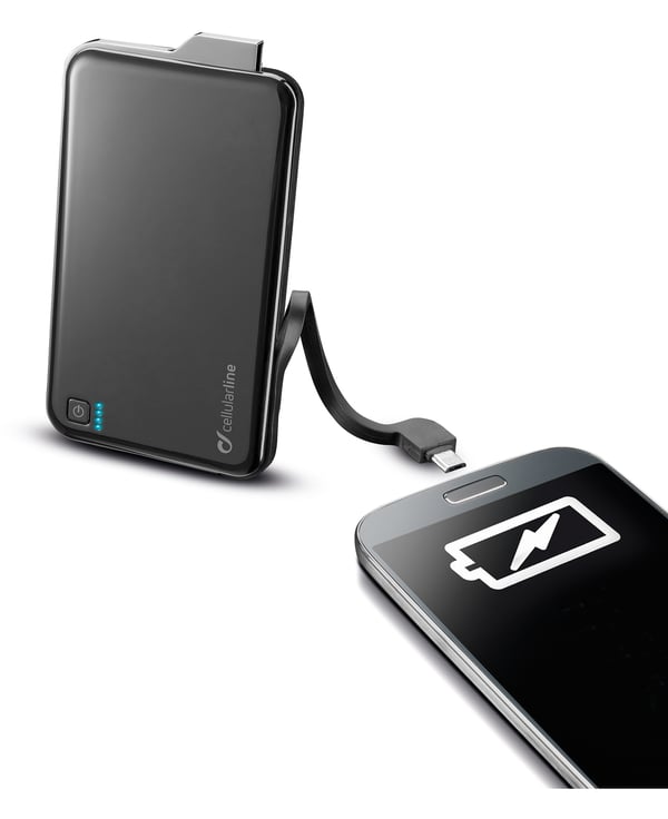 Cellularline FREEP5000MICROUSBK akku- ja paristolaturi Litium polymeeri (LiPo) 5000 mAh Musta