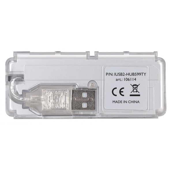 Techly IUSB2-HUB599TY interface hub USB 2.0 480 Mbit/s Grå