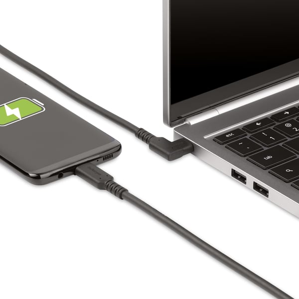 StarTech.com 50 cm USB-C Kabel Vinklet, USB C til USB C Kabel, 4K, 100W - USB-kabel - 24-pin USB-C