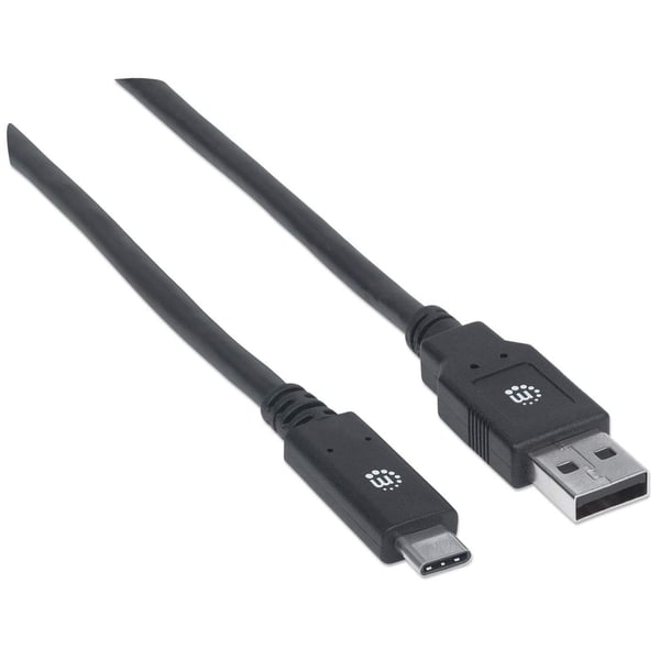 Manhattan 354974 USB-kabel USB 3.2 Gen 1 (3.1 Gen 1) 2 m USB C USB A 5 Gbit/sek. Sort