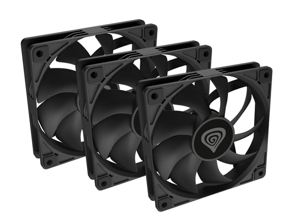 GENESIS Oxal 120 Datorväska Fan 12 cm Svart 3 styck
