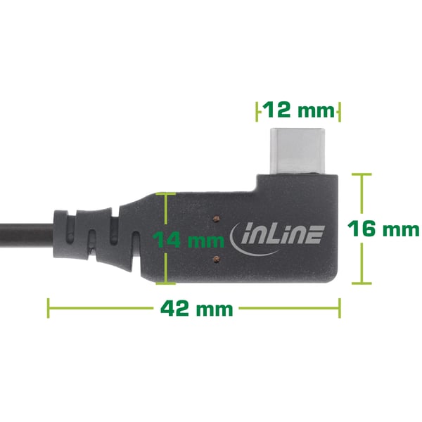 InLine 35911I USB-kablar USB4 Gen 3x2 1 m USB C 40 Gbit/s 240 W Svart