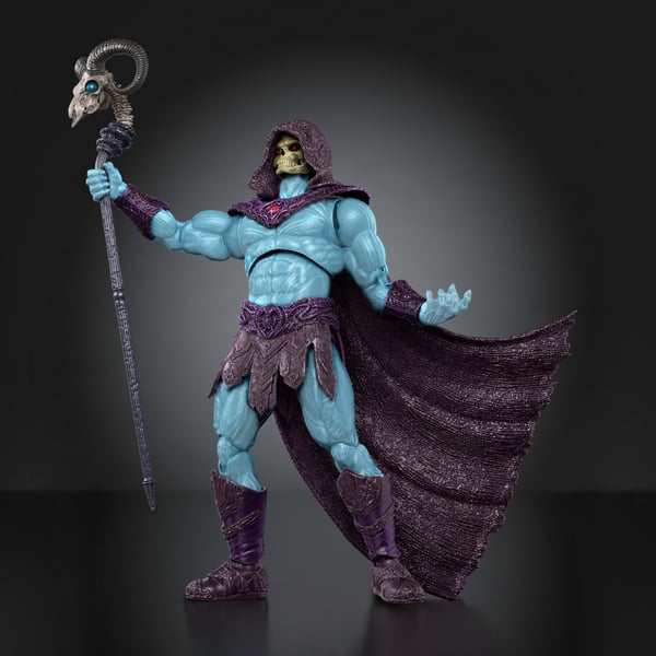 Masters of the Universe , 2026 års film, filmtrogen Chronicles Skeletor-actionfigurskurk i skala 1:12