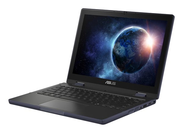 ASUS BR1204FTA-R90076XA Intel® N N150 Laptop 31 cm (12.2") Berøringsskærm WUXGA 8 GB LPDDR5-SDRAM 128 GB UFS Wi-Fi 6 (802.11ax) Windows 11 Pro Education Sort, Grå