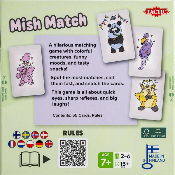 Tactic Mish Match Kortspil Matching