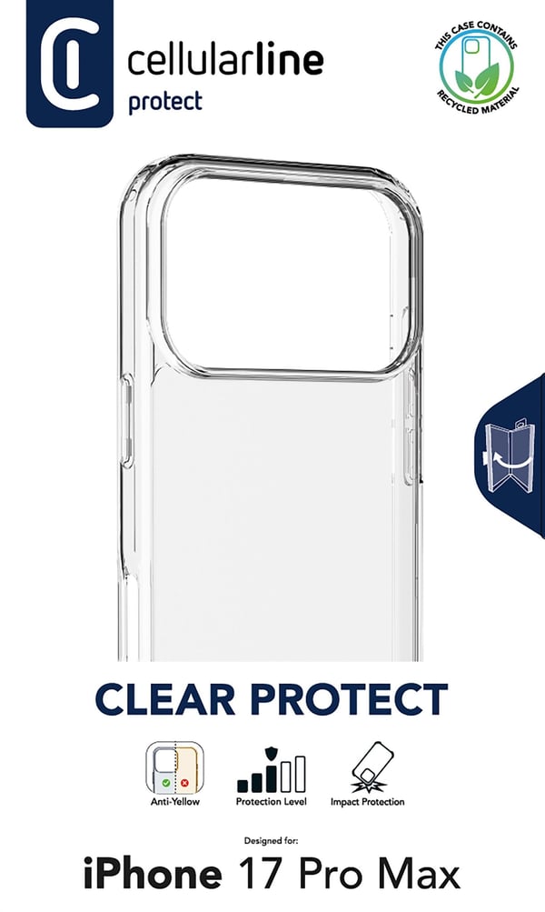 Cellularline CLEARDUOIPH17PRMT mobiltelefon etui 17,5 cm (6.9") Cover Transparent