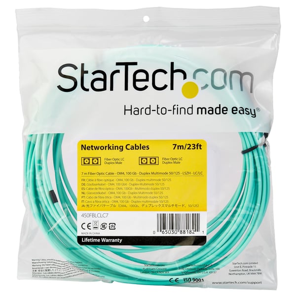 StarTech.com 450FBLCLC7 InfiniBand- ja kuituoptiikkakaapeli 7 m LC Vedenvärinen
