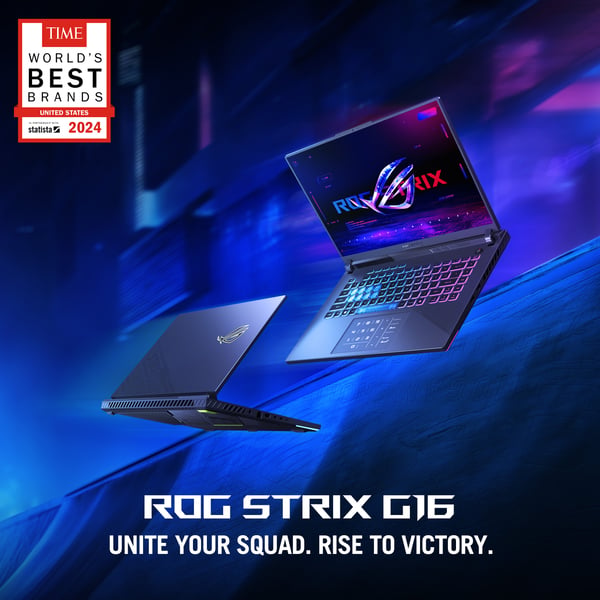 ASUS ROG Strix G16 G614FR-S5252W AMD Ryzen™ 9 9955HX Laptop 40,6 cm (16") WQXGA 16 GB DDR5-SDRAM 1 TB SSD NVIDIA GeForce RTX 5070 Ti Wi-Fi 6E (802.11ax) Windows 11 Home Grøn, Grå QWERTY Hollandsk