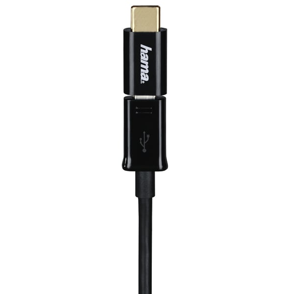 Hama Micro USB -sovitin - USB-C musta