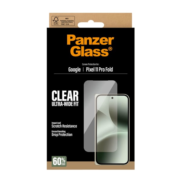 PanzerGlass ® Screen Protector Google Pixel 11 Pro Fold (sub-screen) Genomskinligt skärmskydd 1 styck