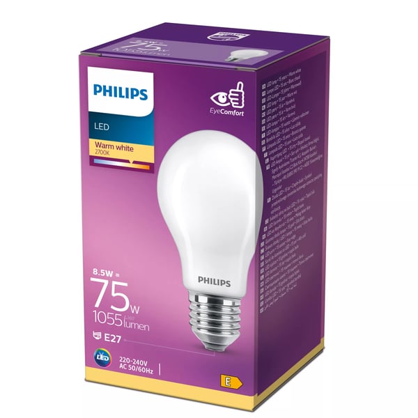Philips 8718696705551 energy-saving lamp Varm hvid 2700 K 8,5 W E27 E