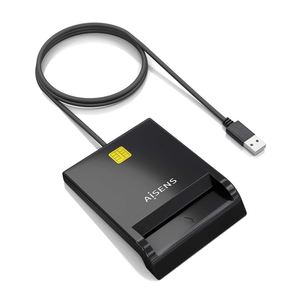 AISENS ASCR-SN06-BK läsare smarta kort inomhus USB USB 2.0 Svart