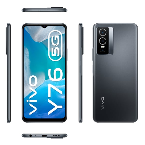 VIVO Y76 5G 16,7 cm (6.58") Kaksois-SIM Android 12 USB Type-C 8 GB 128 GB 4100 mAh Musta