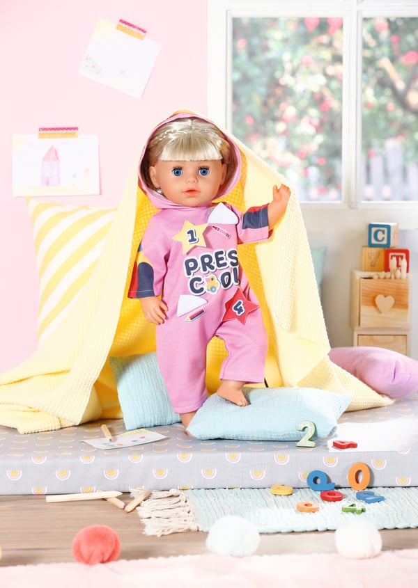 BABY born Kindergarten Romper+Badges Dukkesparkedragt
